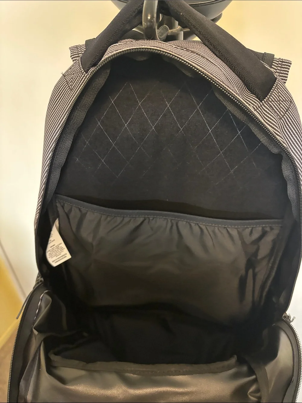 Hurley, PATROL Black & White Striped Backpack, NWT